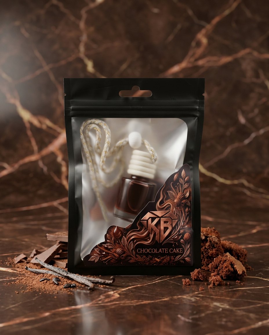 Chocolate Cake car air freshener — 8 ml handmade hanging glass diffuser